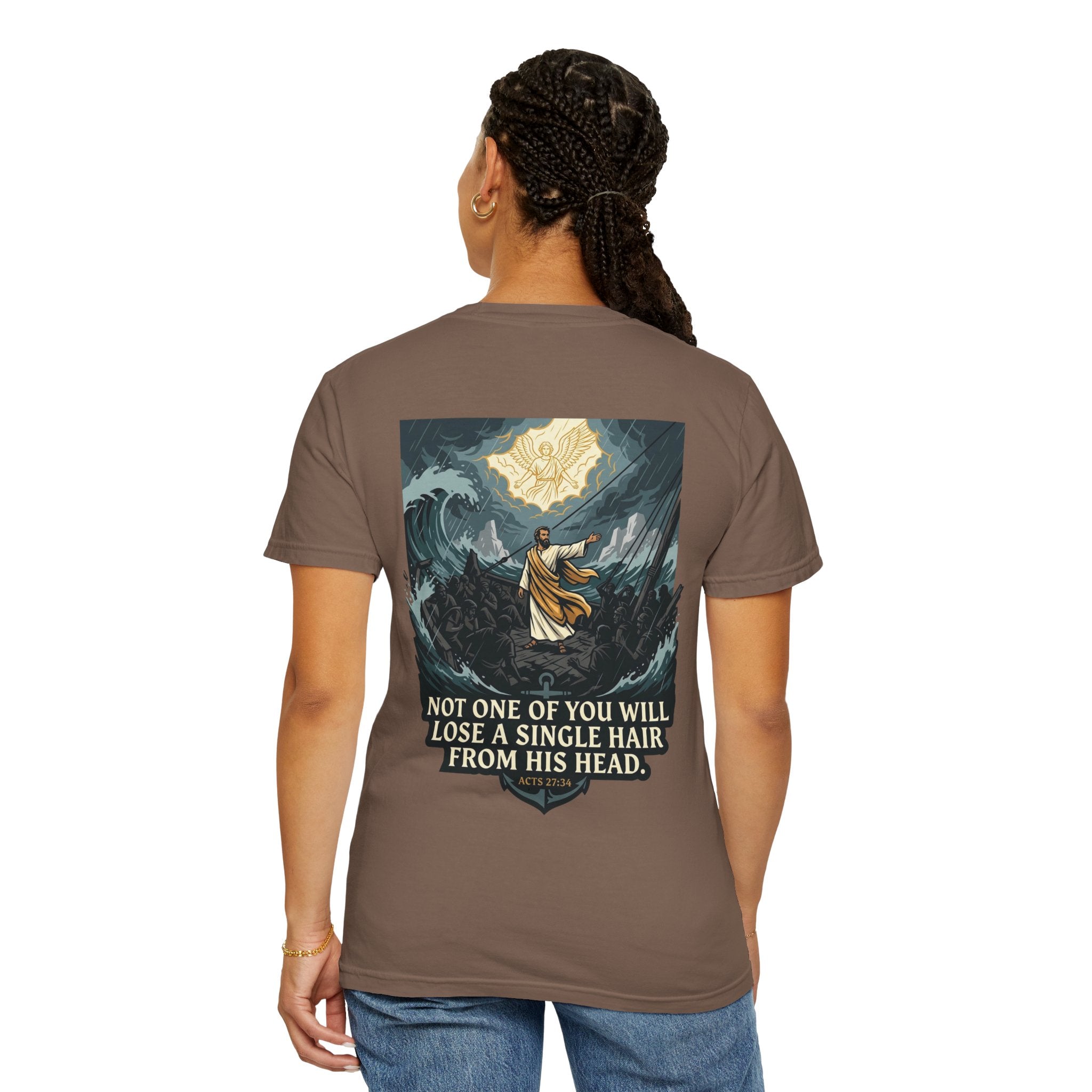 Christian T-Shirt — 'Not One of You Will Lose a Single Hair From His Head' Faith Tee