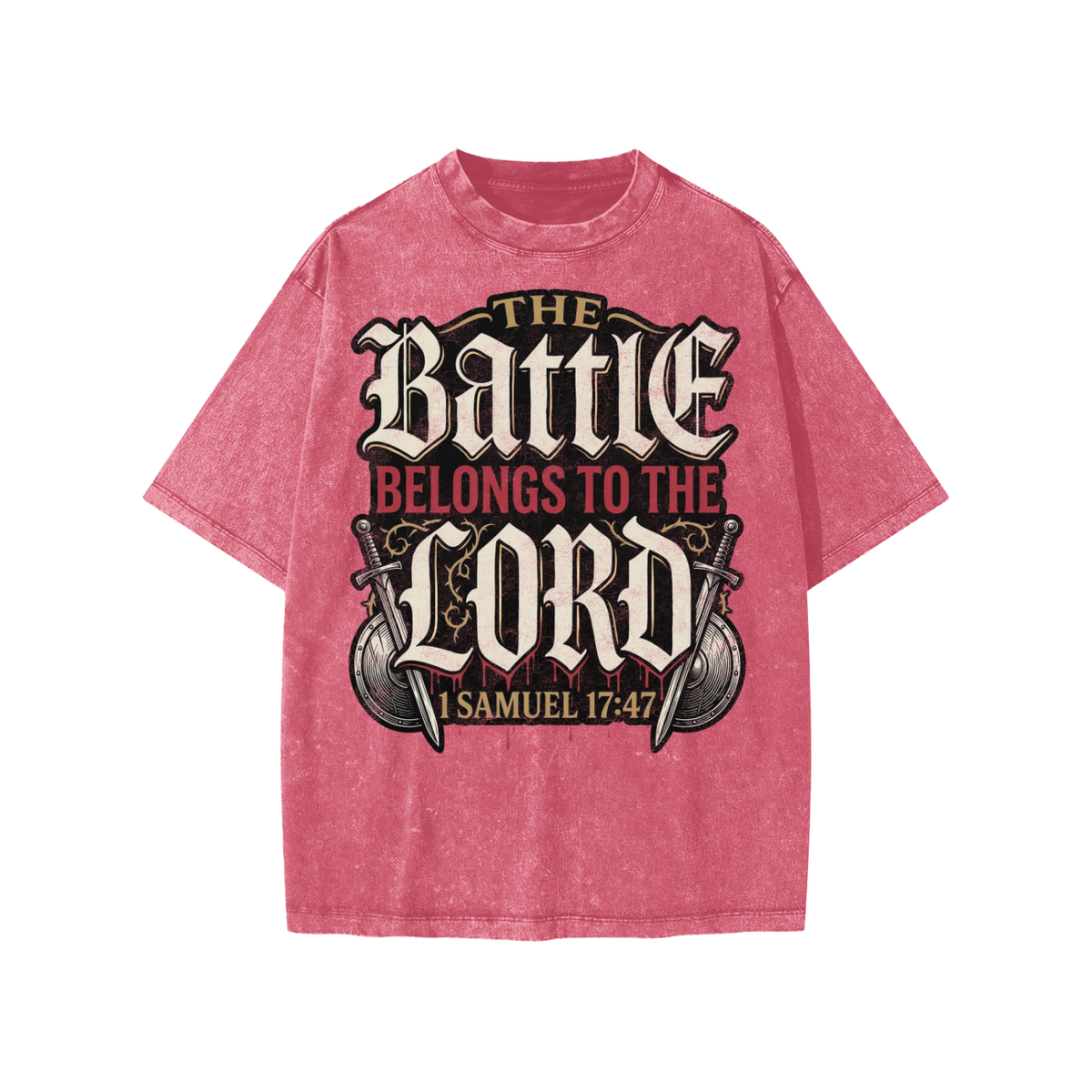 Battle belongs to the Lord Snow Washed Kids' T-Shirt