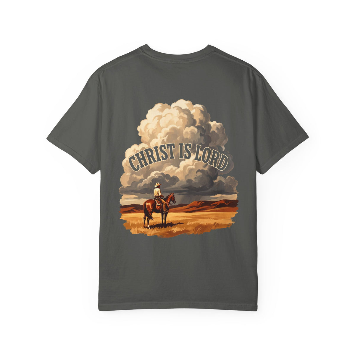 Christian Cowboy T-Shirt — “Christ Is Lord” Graphic Tee