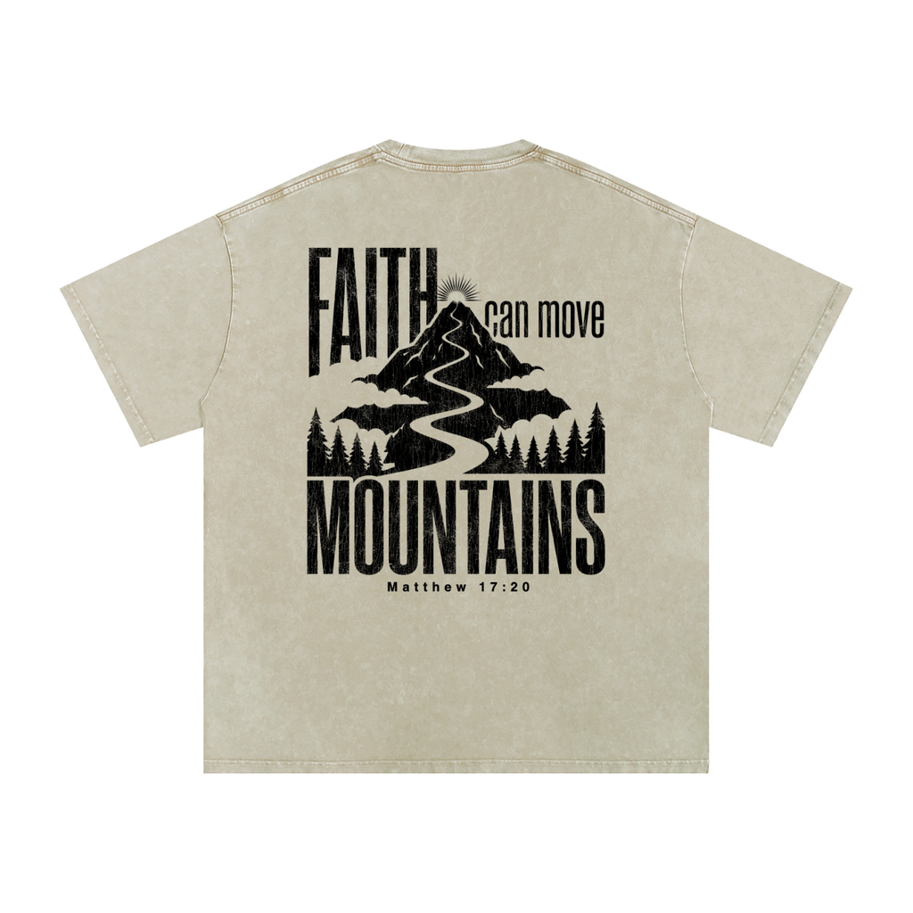 Snow Washed Oversized Cotton T-Shirt