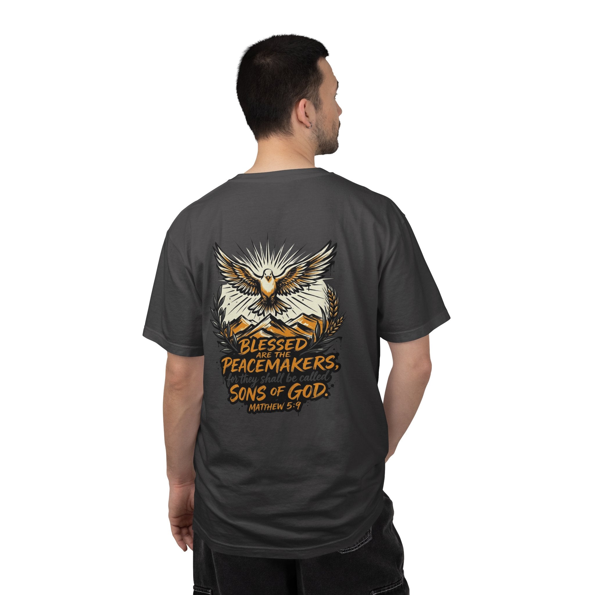 Blessed Peacemakers Dove T-Shirt — Matthew 5:9 Christian Tee