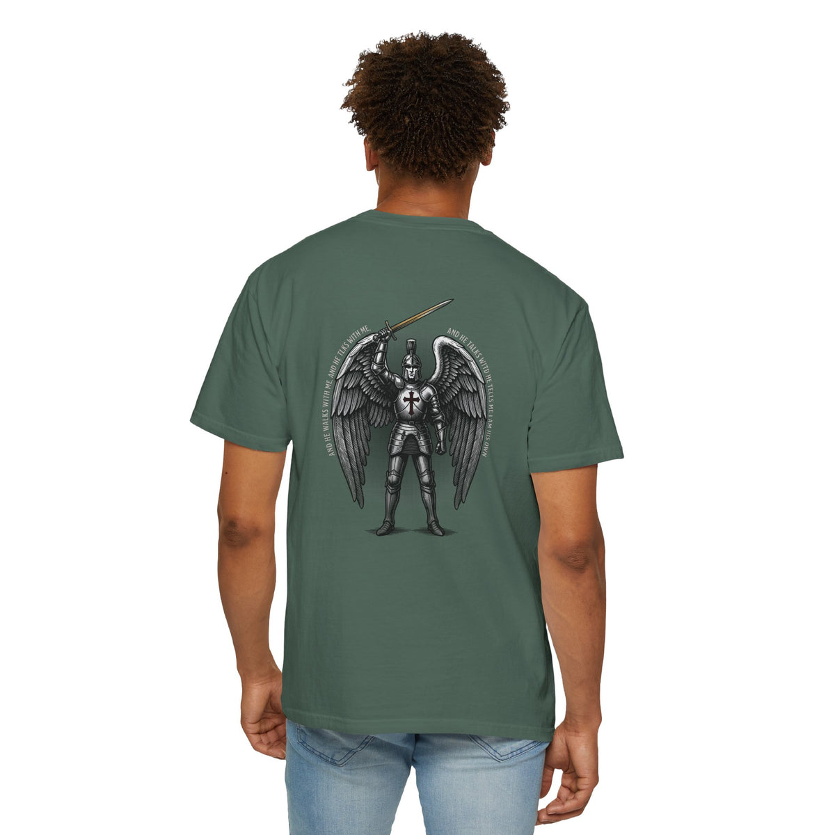 Knight Angel Cross T-Shirt — Armor Angel Graphic Tee