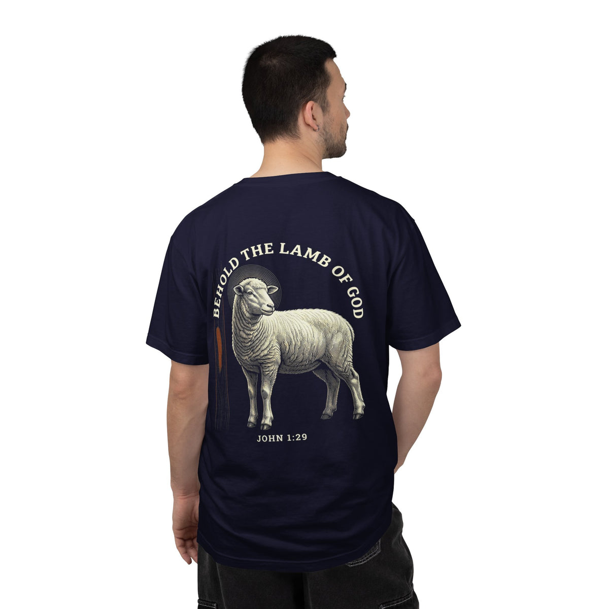 Behold the Lamb T-Shirt — Christian Cross & Lamb Graphic Tee (John 1:29)