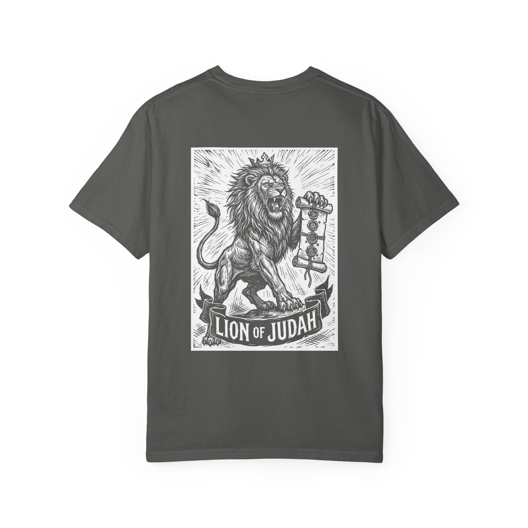 Lion of Judah T-Shirt — Graphic Christian Faith Tee with Flame Logo