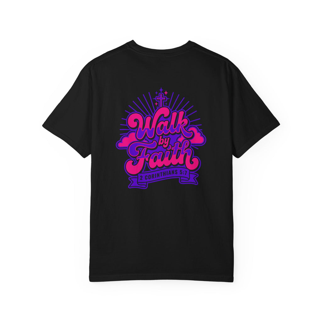 Walk by T-shirt | Christian Cross Tee Bright