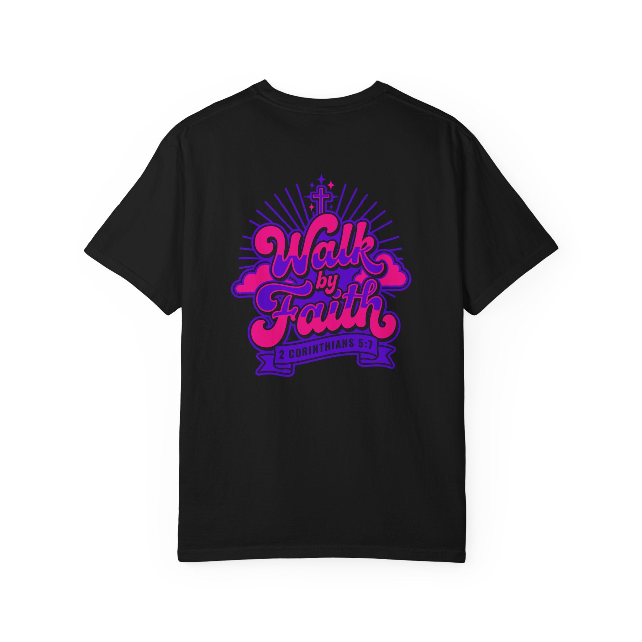Walk by T-shirt | Christian Cross Tee Bright