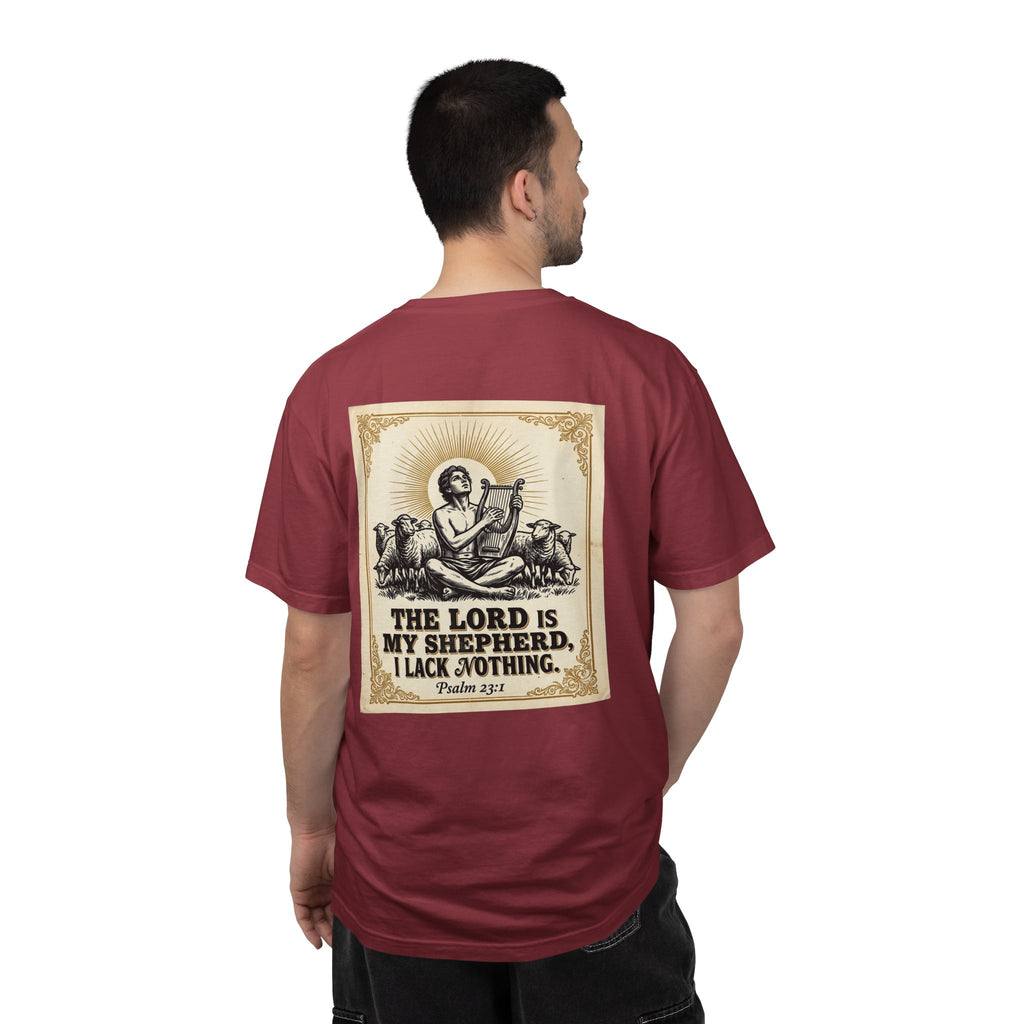 Christian Cross T-Shirt — "The Lord Is My Shepherd" Graphic Tee