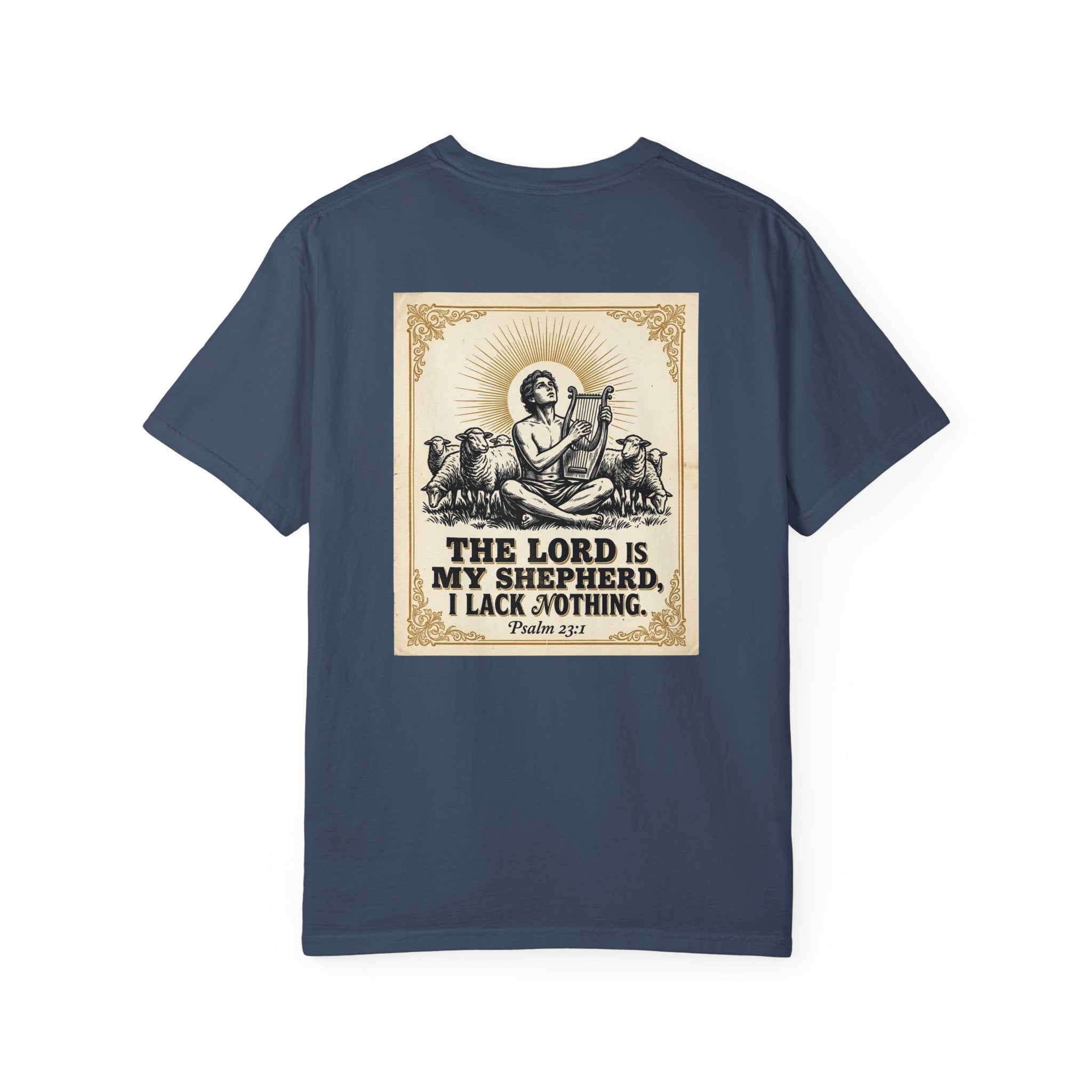 Christian Cross T-Shirt — "The Lord Is My Shepherd" Graphic Tee