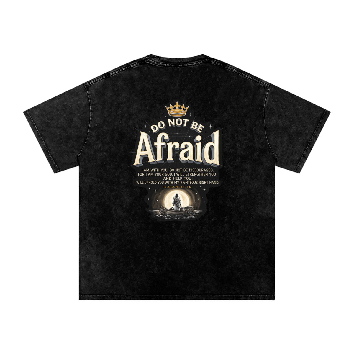 Afraid Snow Washed Oversized Cotton T-Shirt