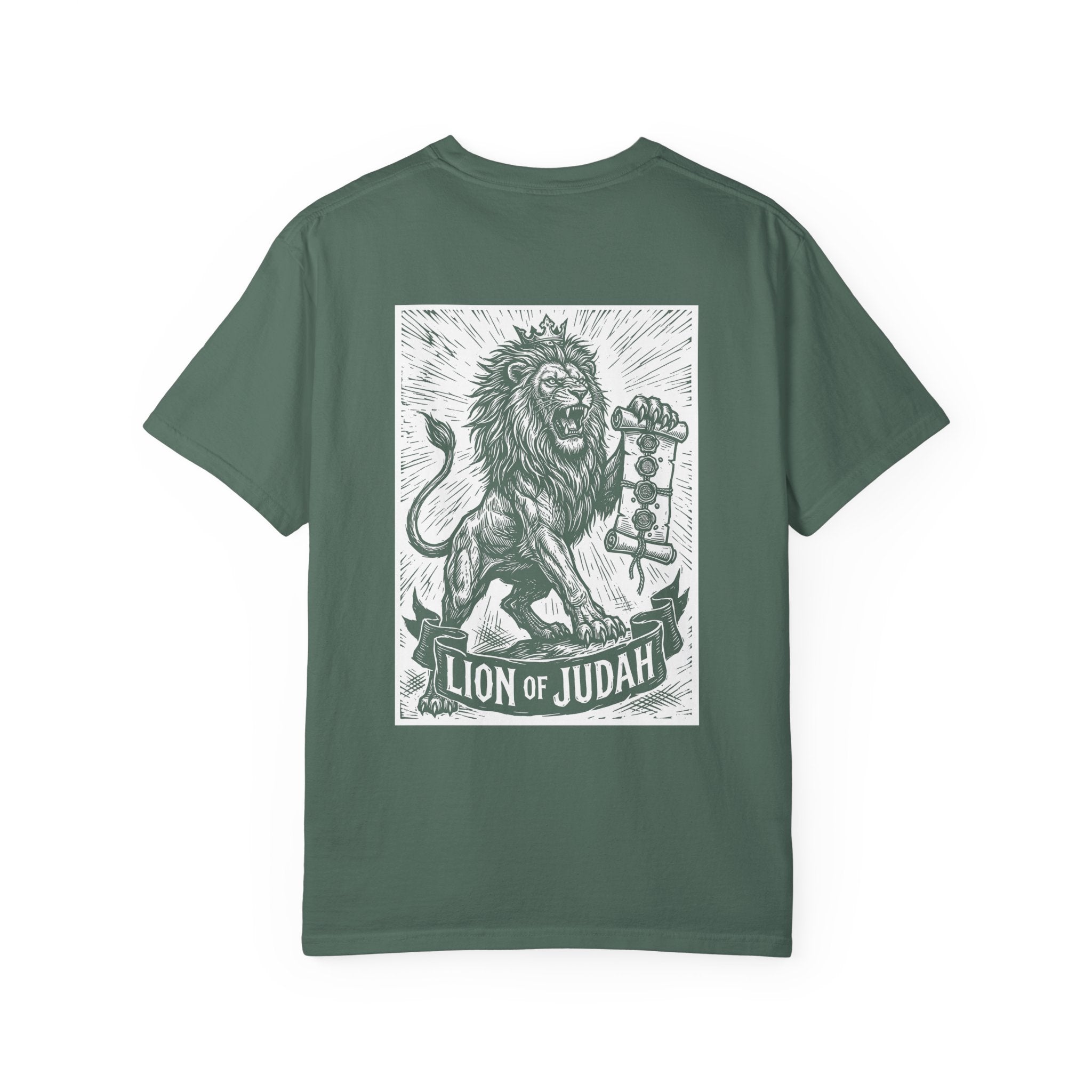 Lion of Judah T-Shirt — Graphic Christian Faith Tee with Flame Logo