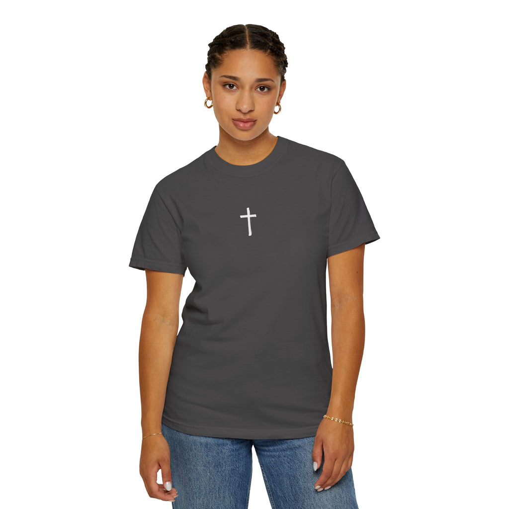Bible Quote T-Shirt — "Visit Many Good Books, But Live In The Bible" Christian Cross Tee