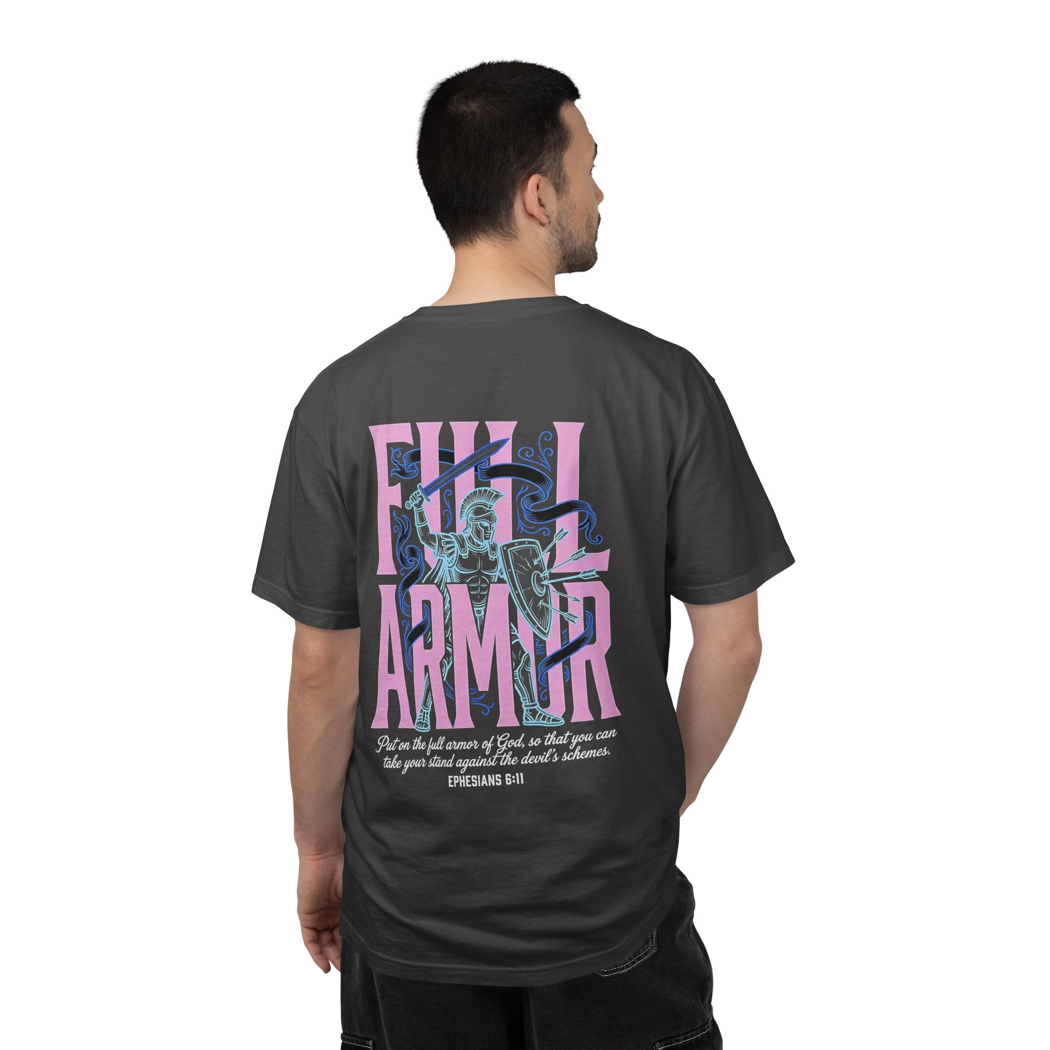 Full Armor T-Shirt — Christian Cross Graphic Tee (Ephesians 6:11)