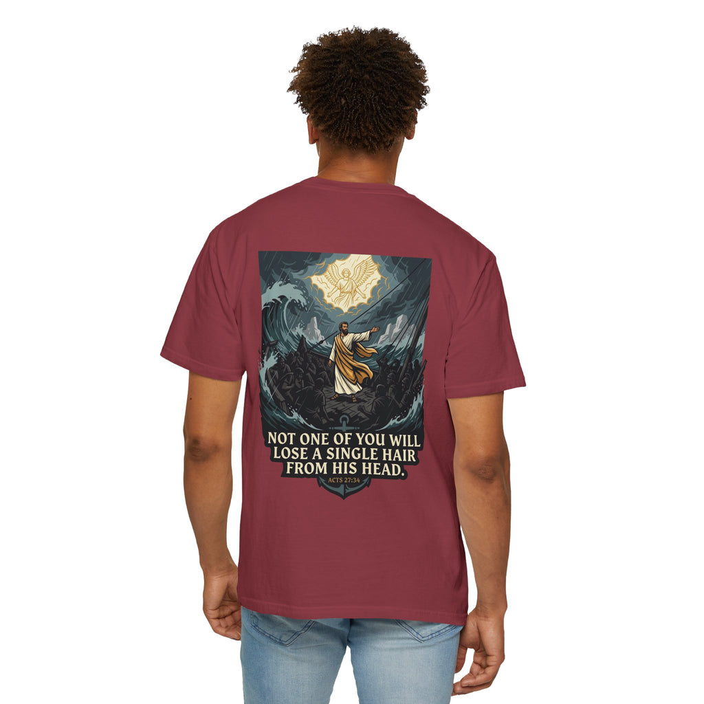 Christian T-Shirt — 'Not One of You Will Lose a Single Hair From His Head' Faith Tee