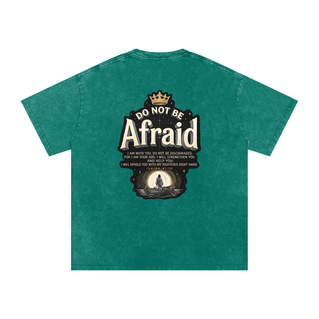 Afraid Snow Washed Oversized Cotton T-Shirt
