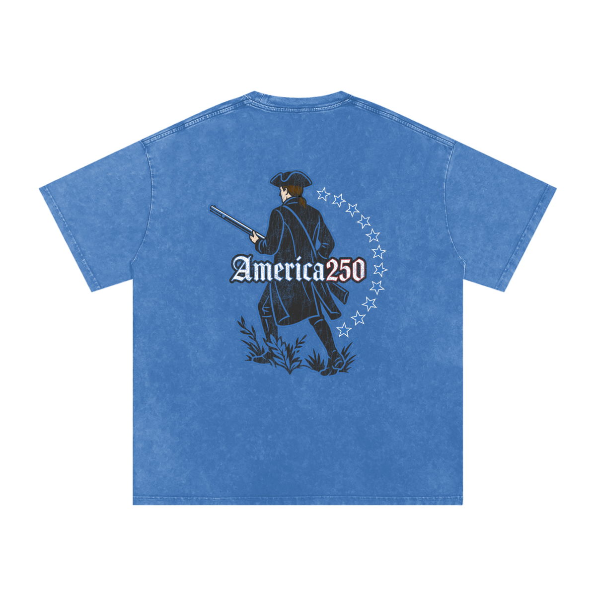 America Snow Washed Oversized Cotton T-Shirt