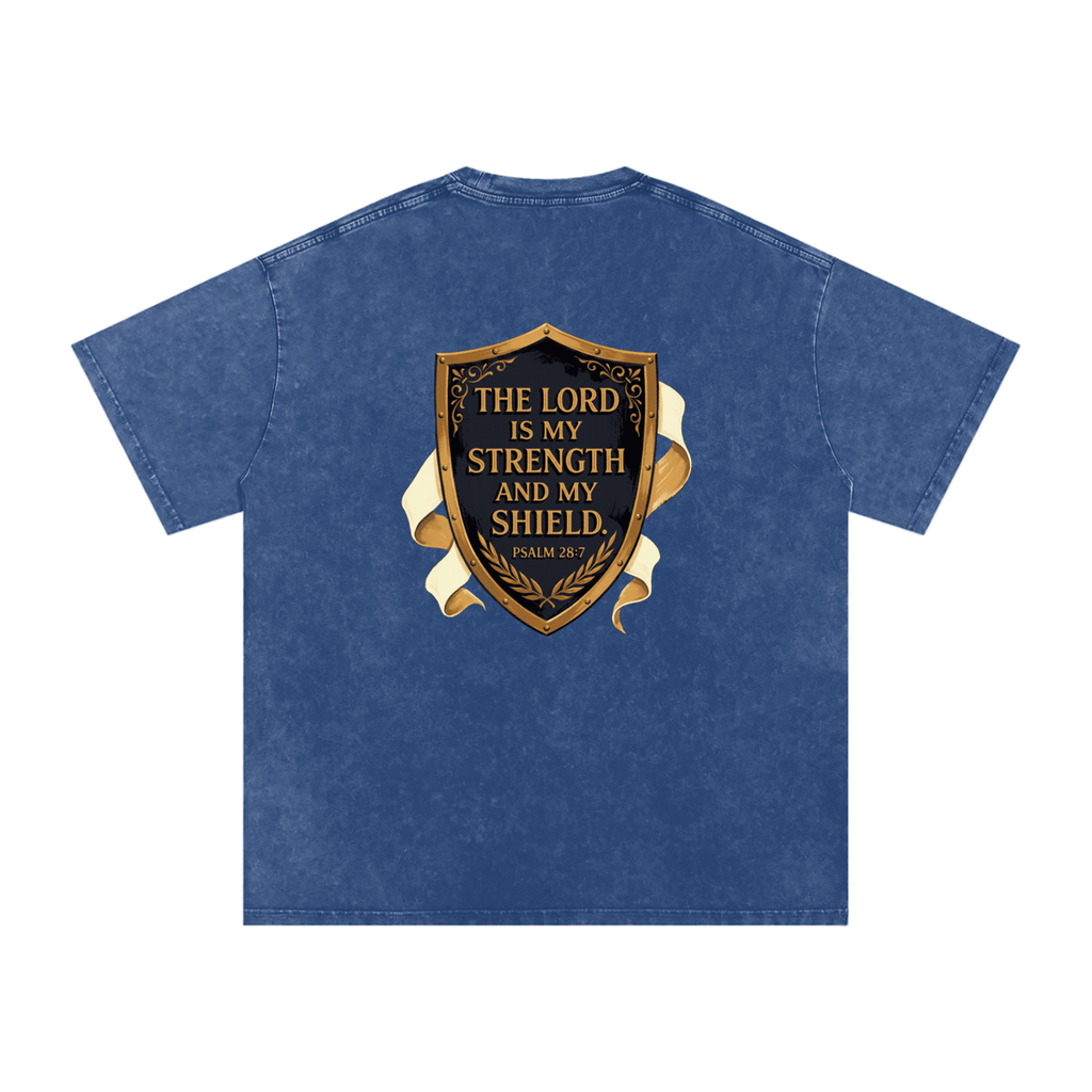 Shield Snow Washed Oversized Cotton T-Shirt