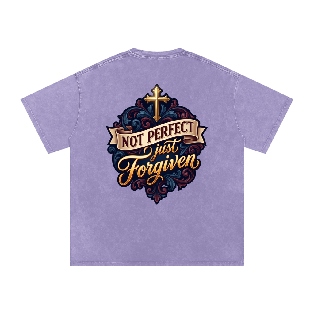Forgiven Snow Washed Oversized Cotton T-Shirt