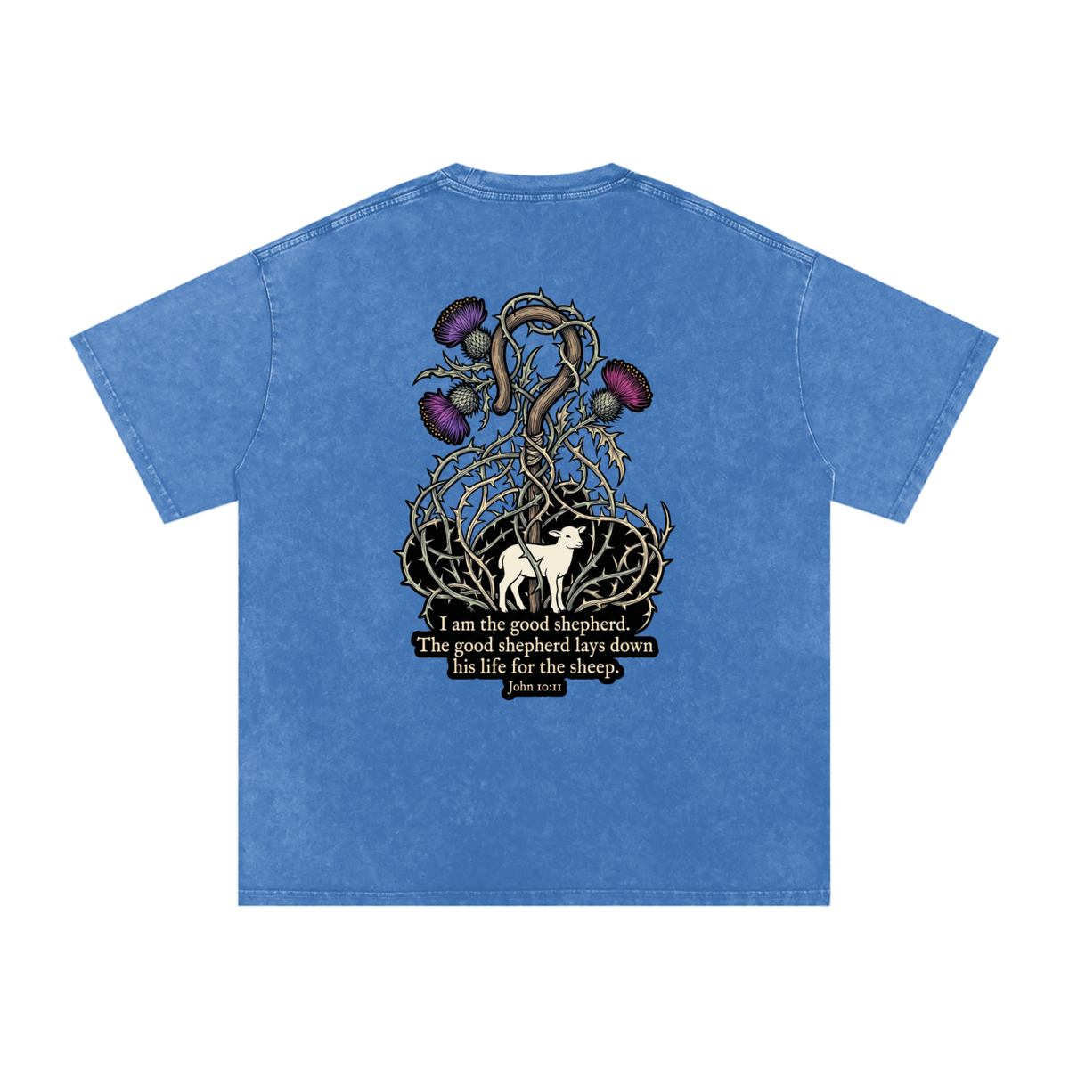 Good Shepherd Snow Washed Oversized Cotton T-Shirt
