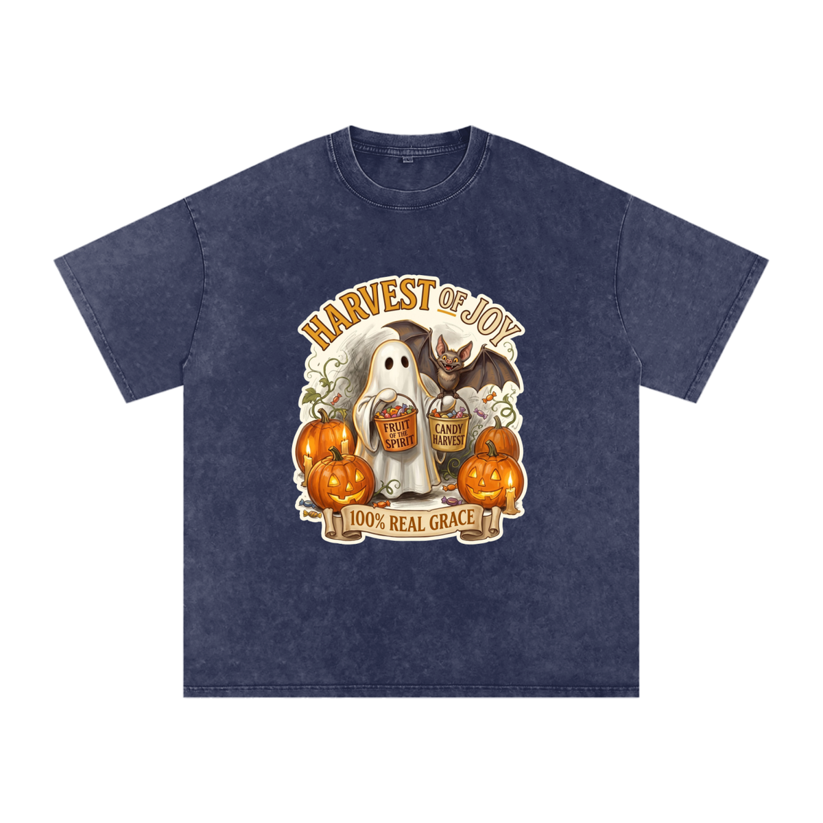 Candy Snow Washed Oversized Cotton T-Shirt