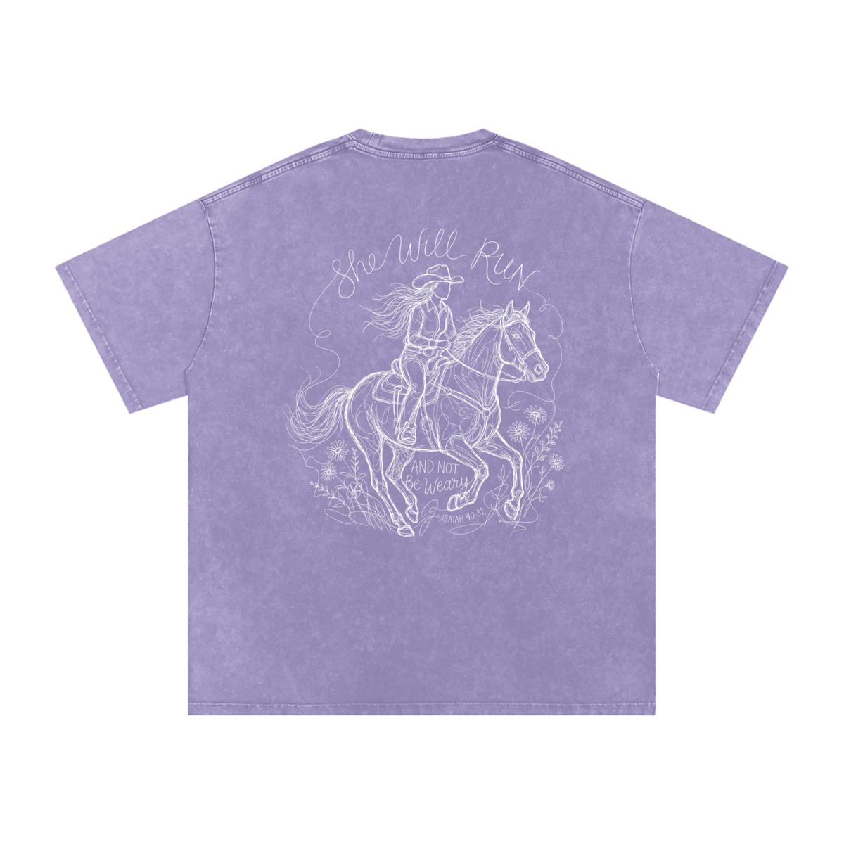 She will run Snow Washed Oversized Cotton T-Shirt