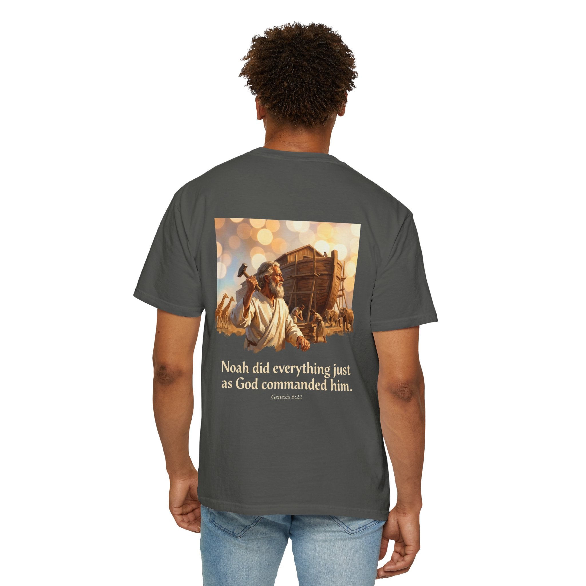 Noah's Ark Faith T-Shirt — "Noah did everything just as God commanded him."