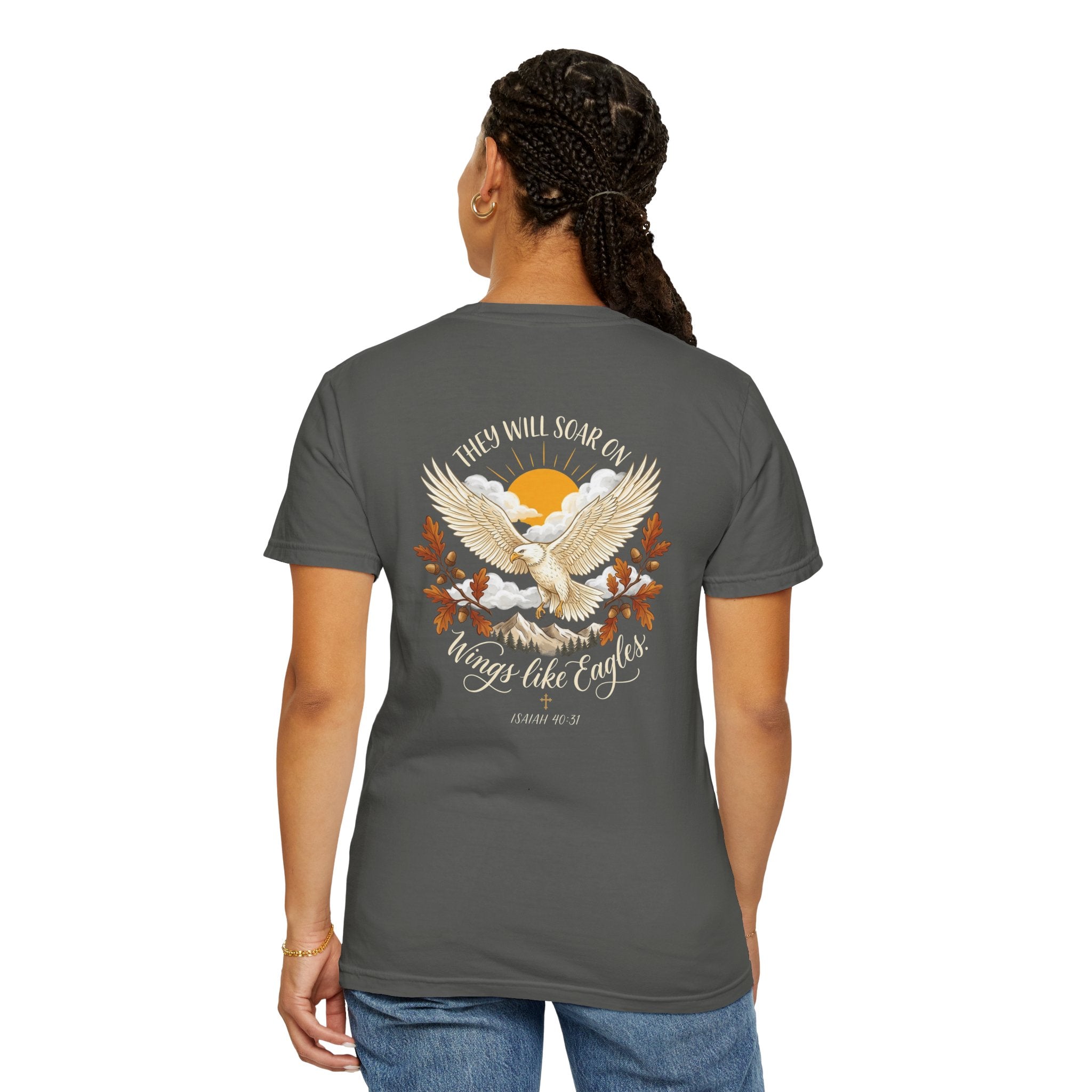 Christian Cross T-Shirt — "Knowledge of the Glory" Vintage Scripture Back Print