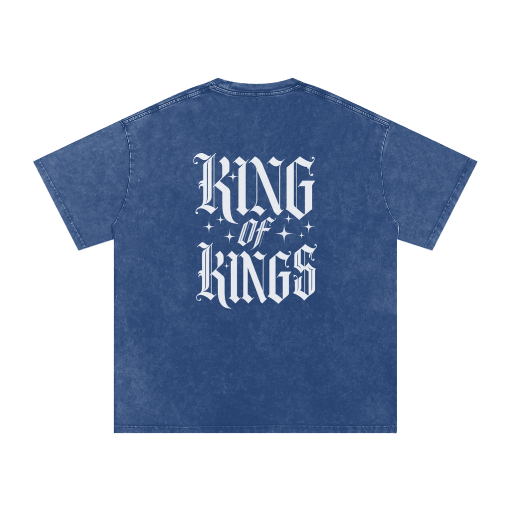 King of Kings Snow Washed Oversized Cotton T-Shirt