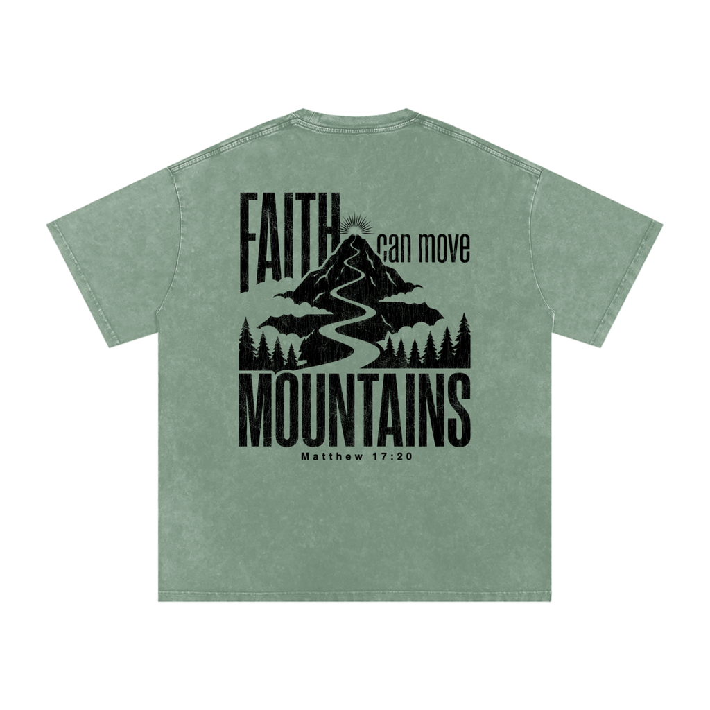 Snow Washed Oversized Cotton T-Shirt
