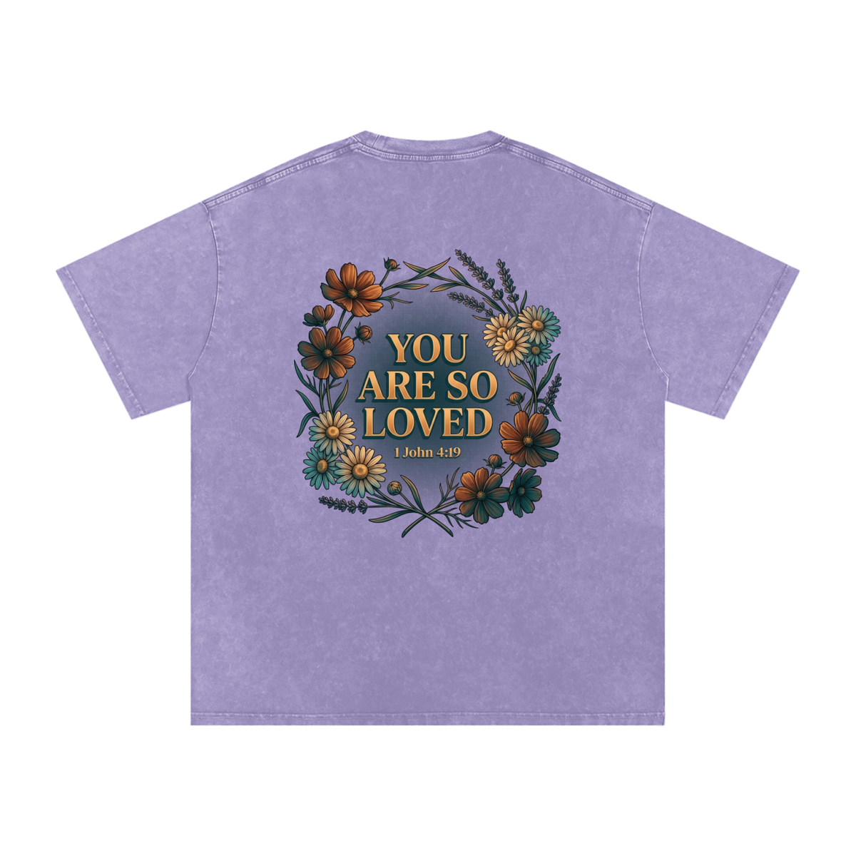 You are loved Snow Washed Oversized Cotton T-Shirt