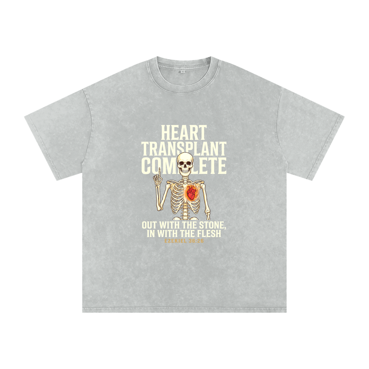 Flesh Snow Washed Oversized Cotton T-Shirt
