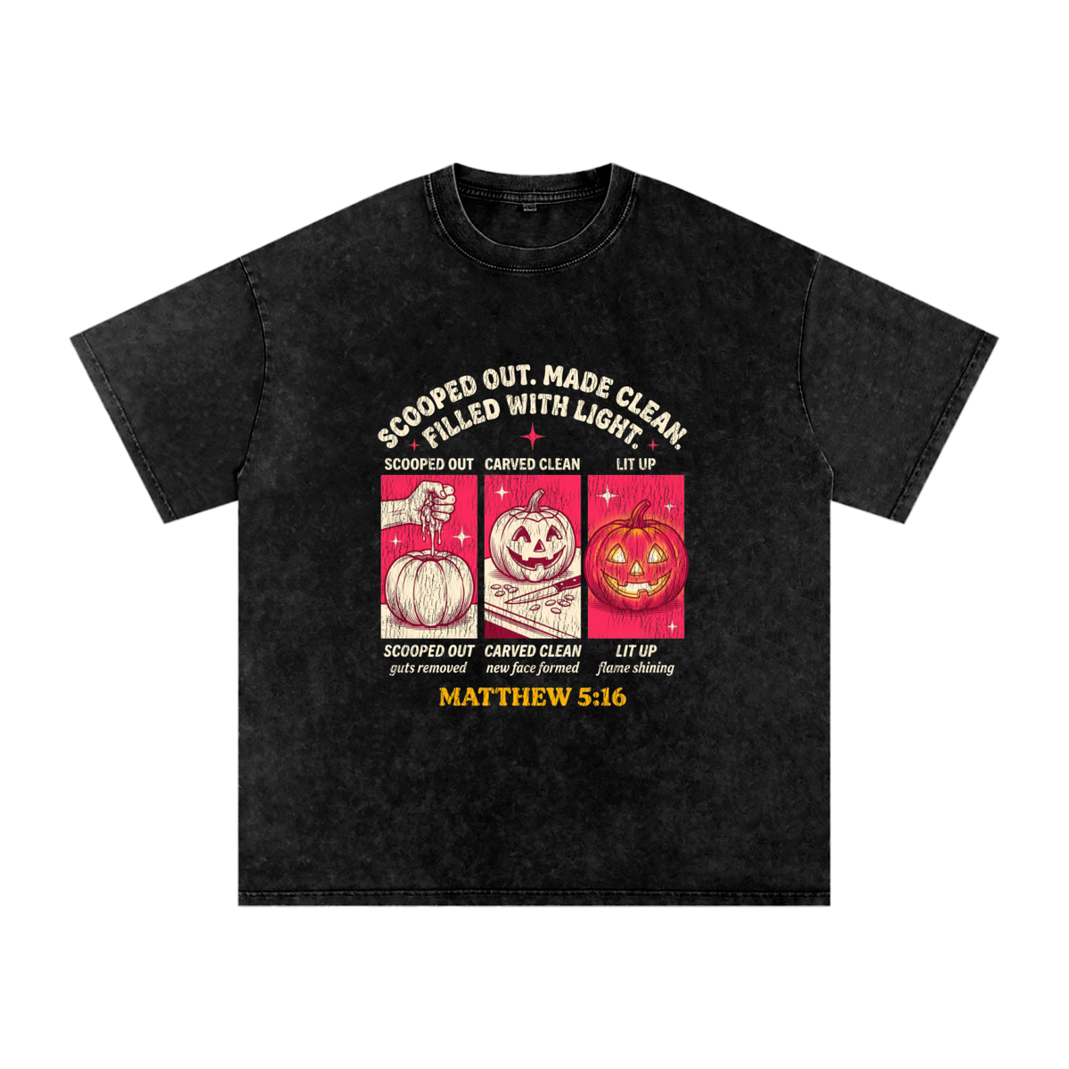 Scooped  out Snow Washed Oversized Cotton T-Shirt