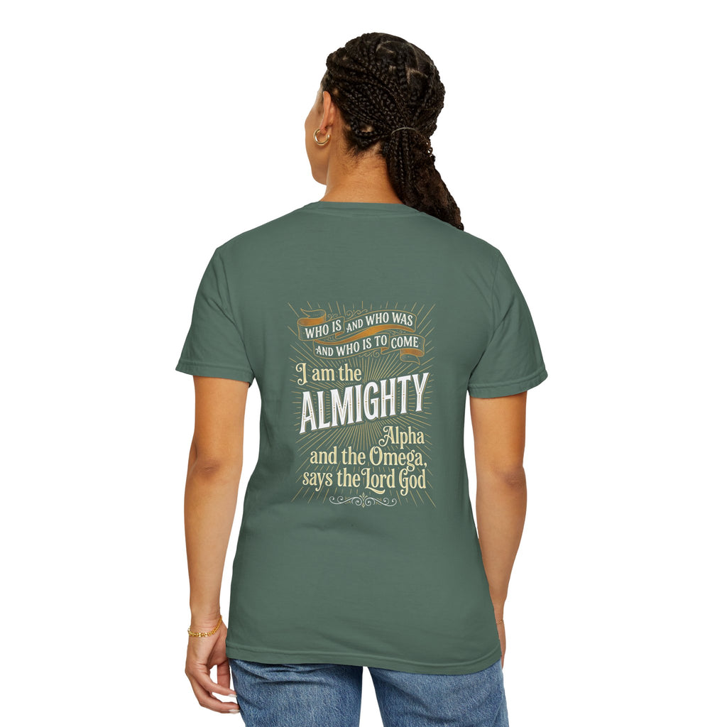 Almighty Cross T-Shirt — "I Am the Almighty" Scripture Tee