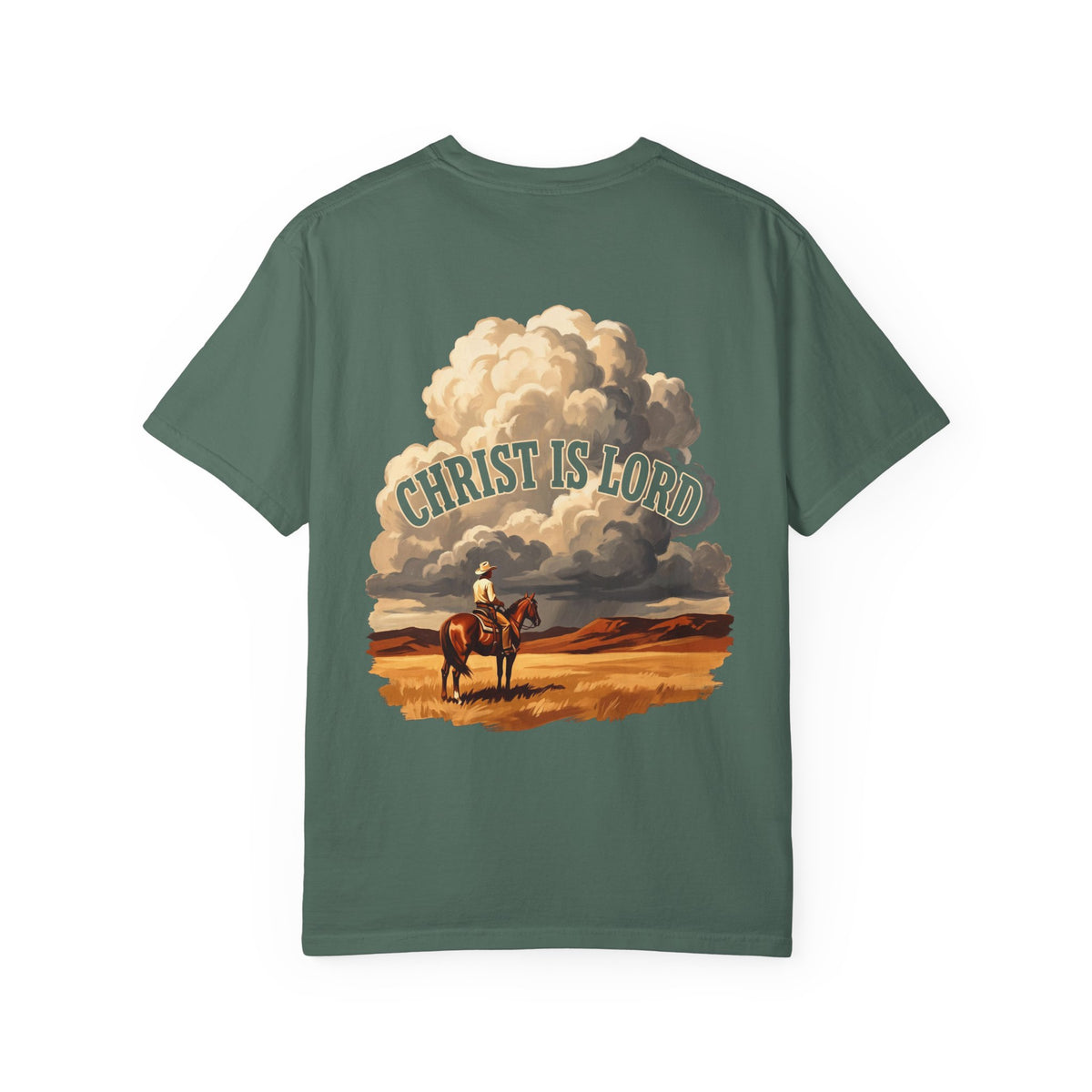 Christian Cowboy T-Shirt — “Christ Is Lord” Graphic Tee