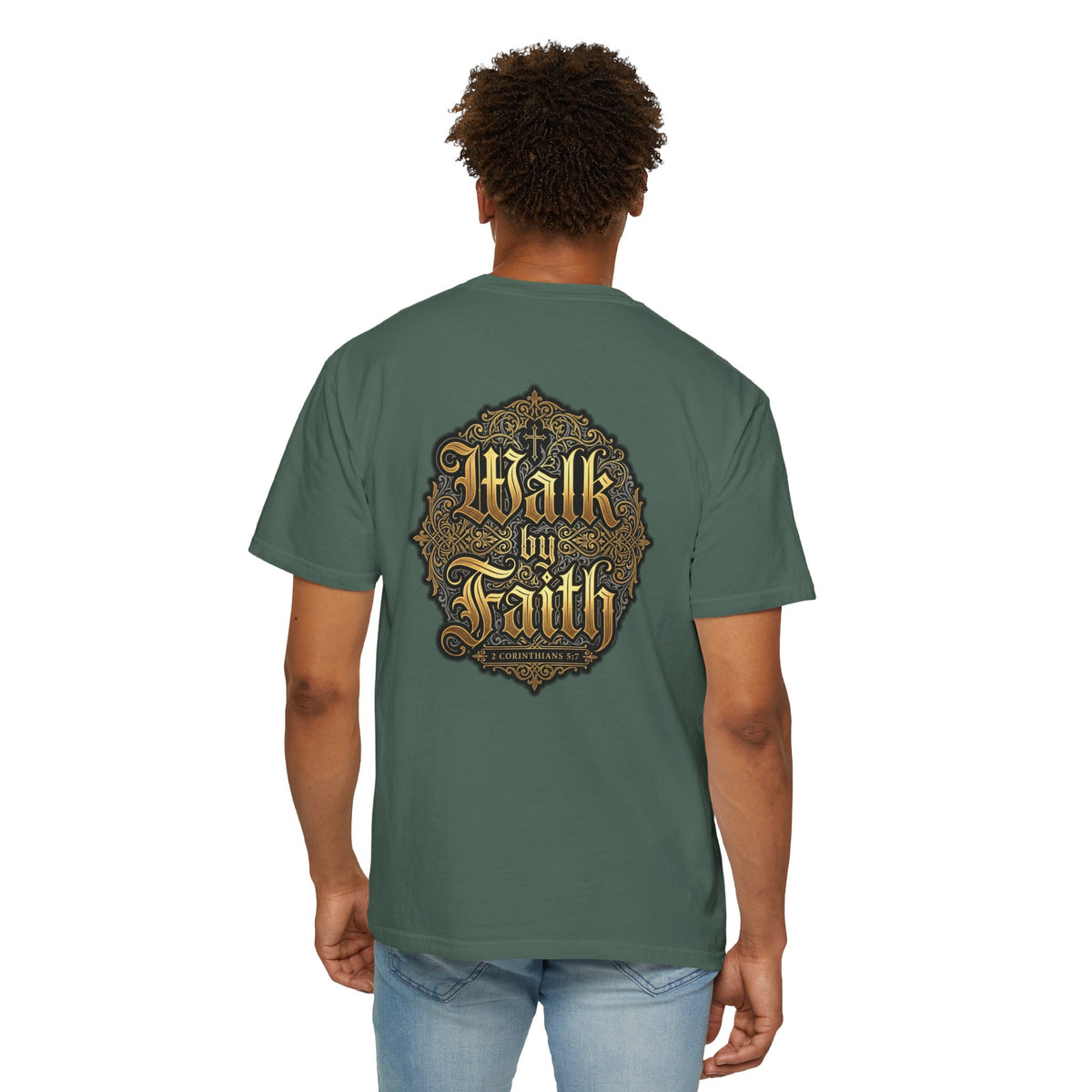 Walk By Faith Vintage Garment-Dyed Cotton T-Shirt