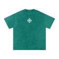 Shabbat Shalom Snow Washed Oversized Cotton T-Shirt