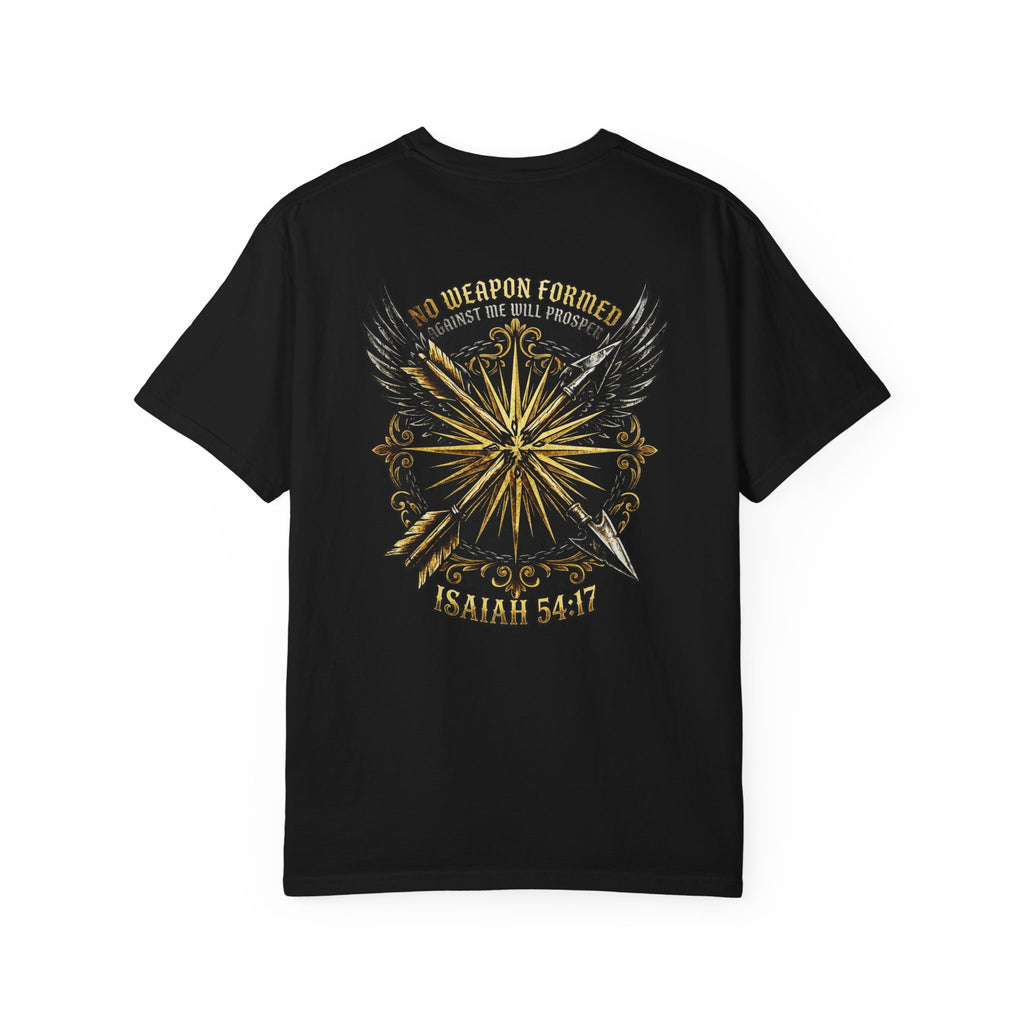 No weapon formed T-shirt | Christian Cross Tee