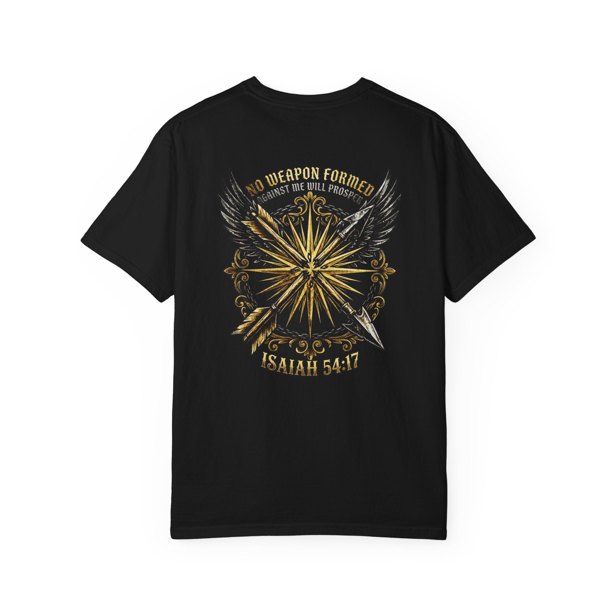No weapon formed T-shirt | Christian Cross Tee
