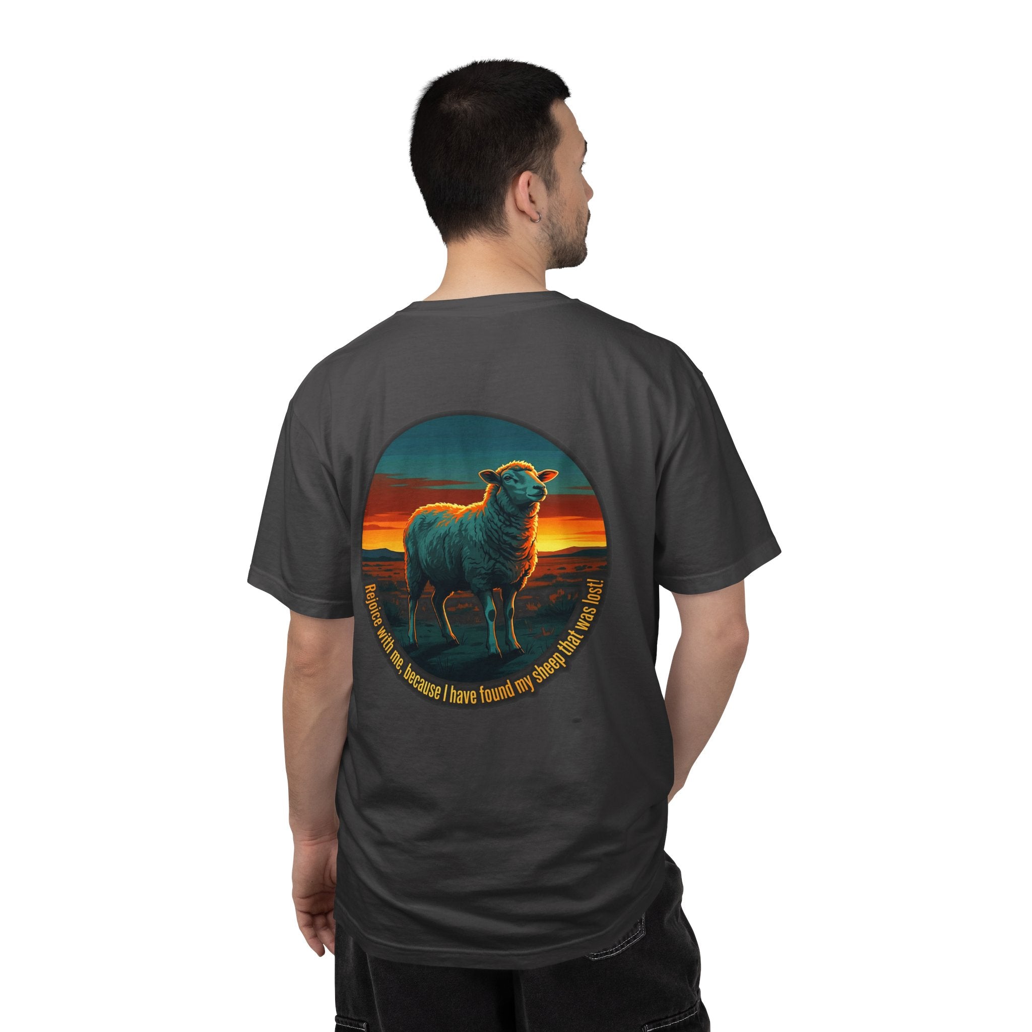Christian Sheep T-Shirt — 'I Know My Sheep' Garment-Dyed Tee