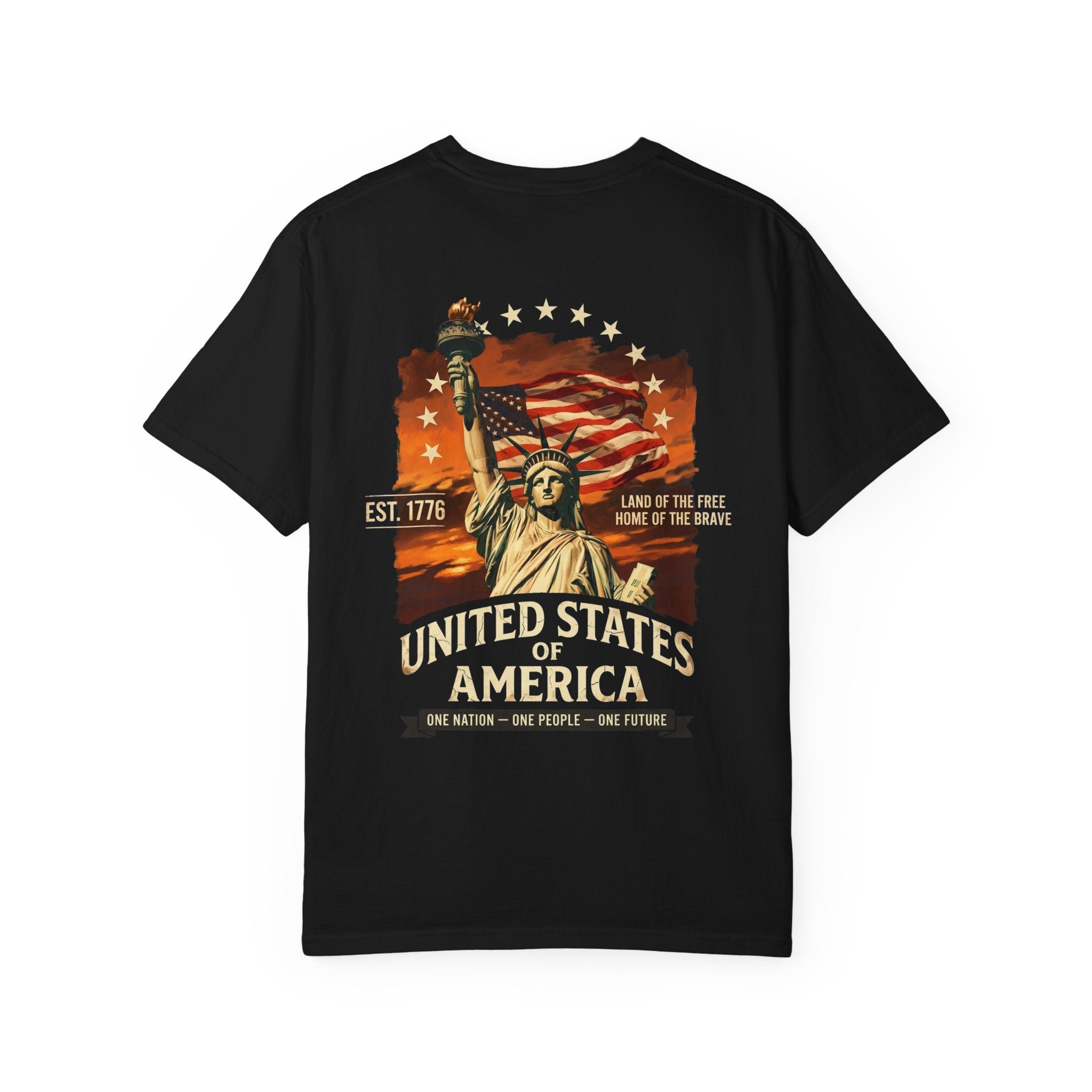 America Graphic T-Shirt — United States Statue of Liberty Patriotic Tee