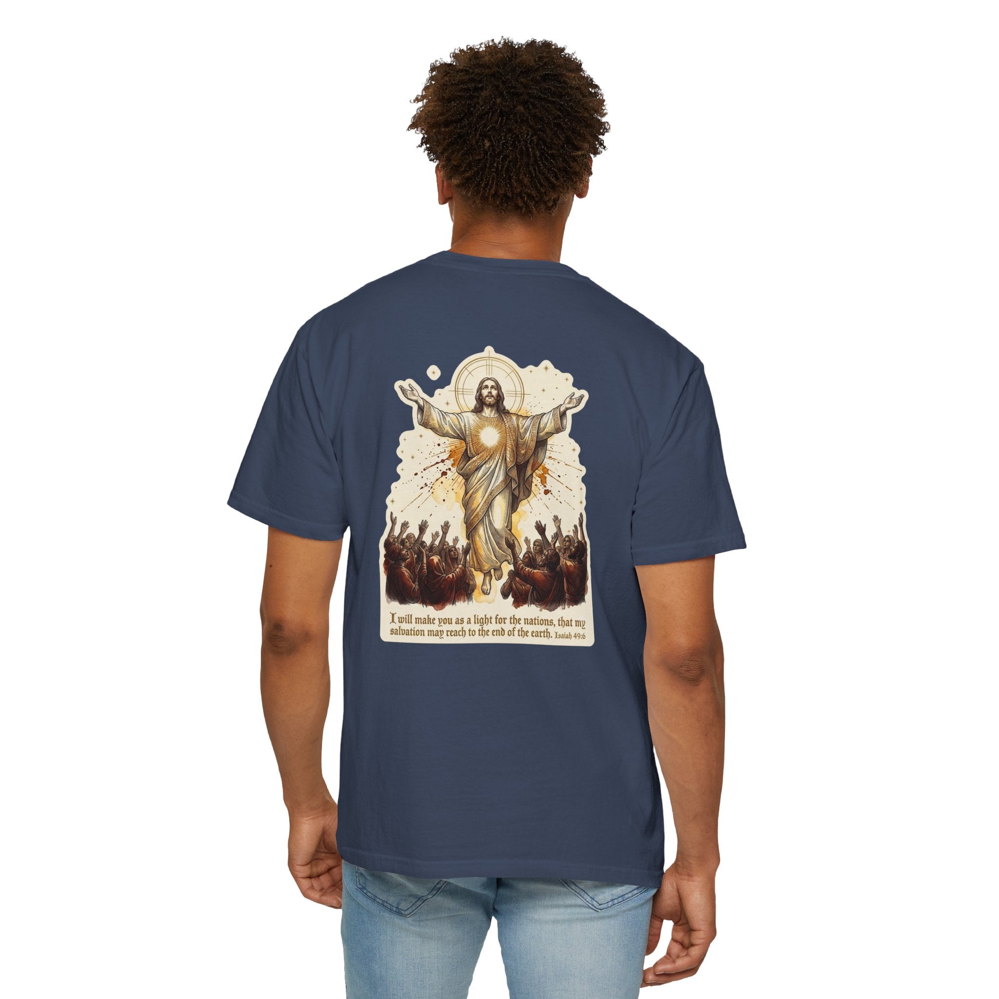 Christian Resurrection T‑Shirt — Jesus with Three Crosses Graphic