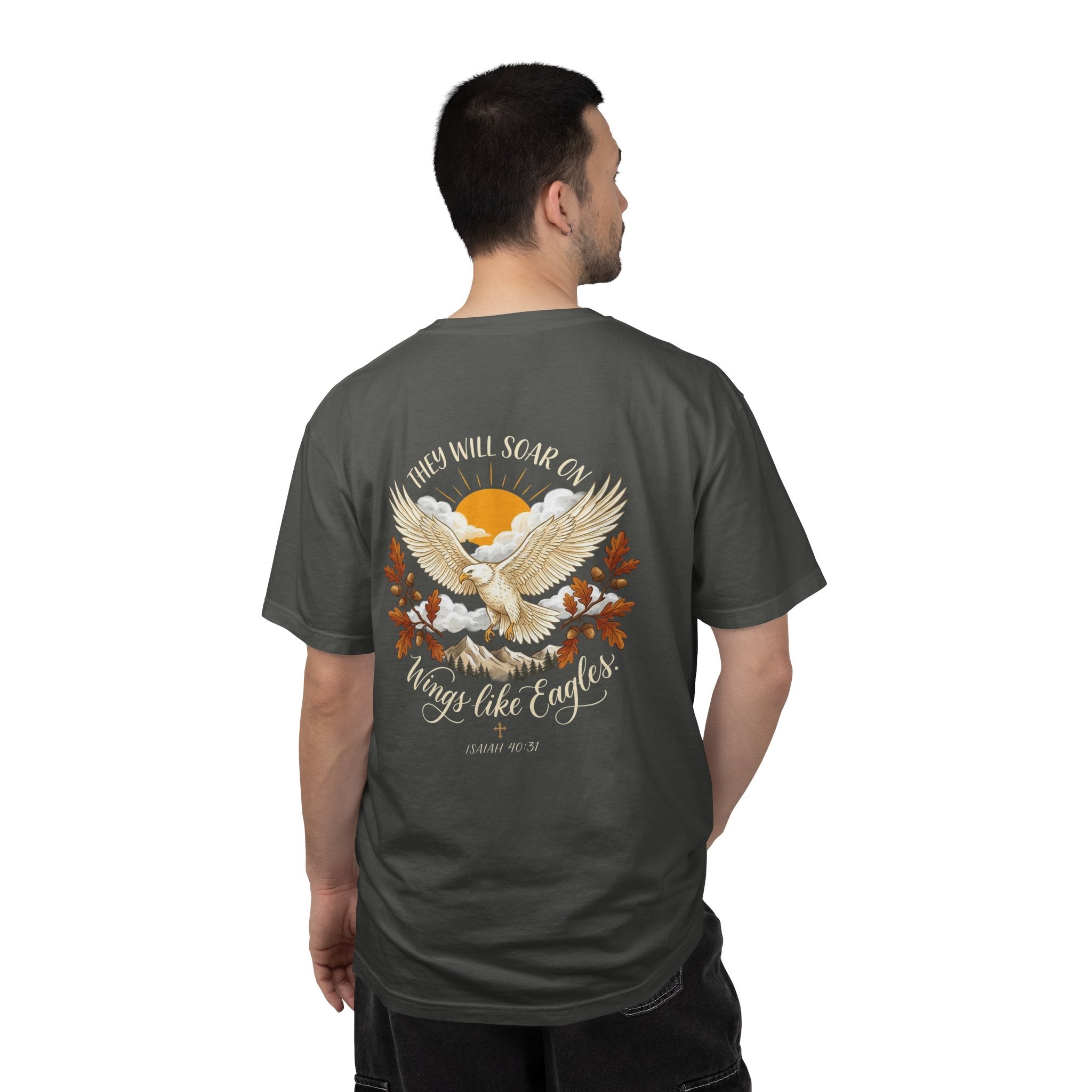 Christian Cross T-Shirt — "Knowledge of the Glory" Vintage Scripture Back Print