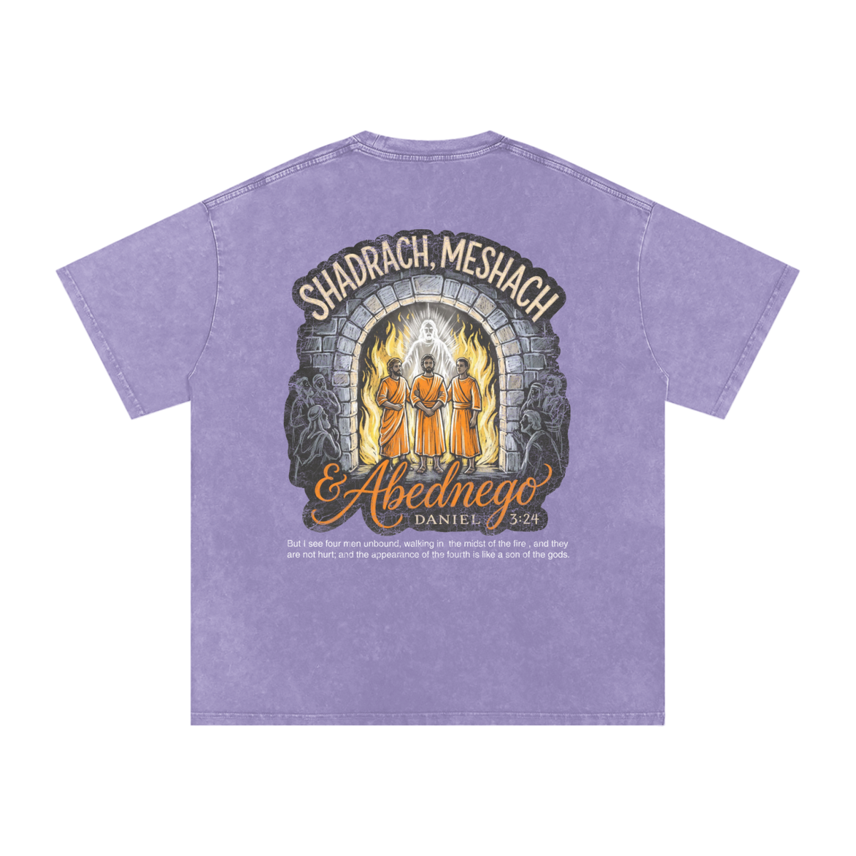 Shadrach Meshach and Abednego Snow Washed Oversized Cotton T-Shirt