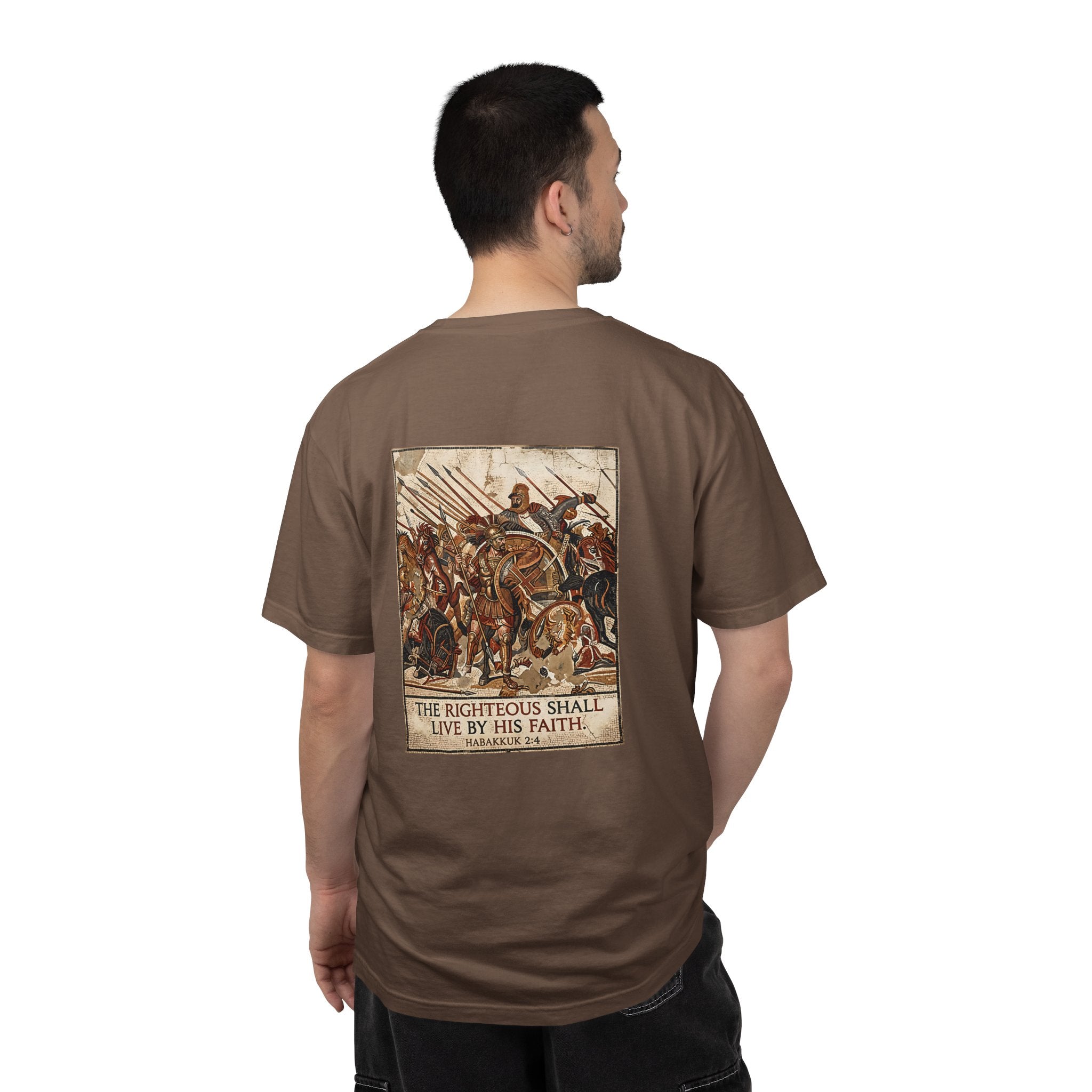 Faith Cross T‑Shirt — "The Righteous Shall Live by His Faith" Graphic Tee