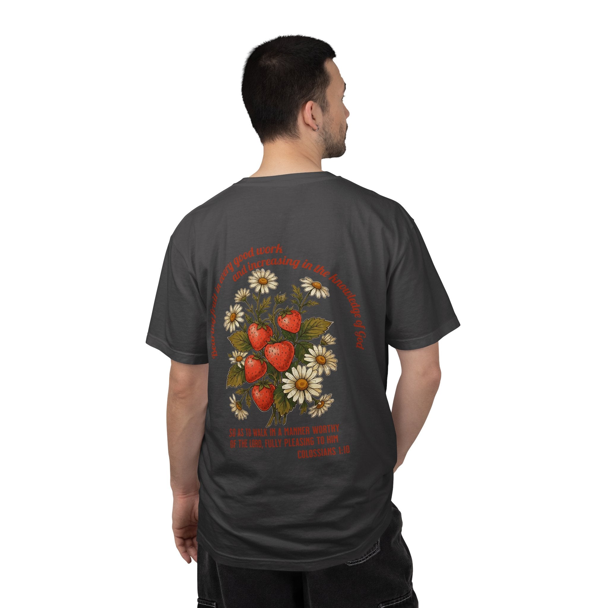 Floral Cross Tee — 'Seeds of a Very Good Work' Christian Graphic T-Shirt