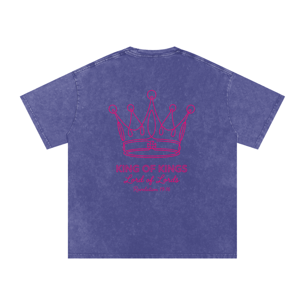 Snow Washed Oversized Cotton T-Shirt