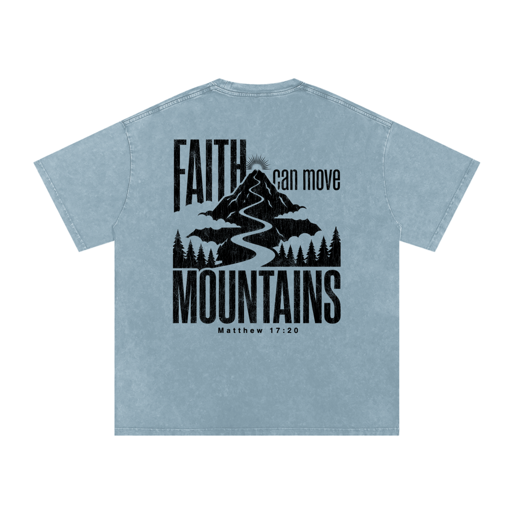 Snow Washed Oversized Cotton T-Shirt