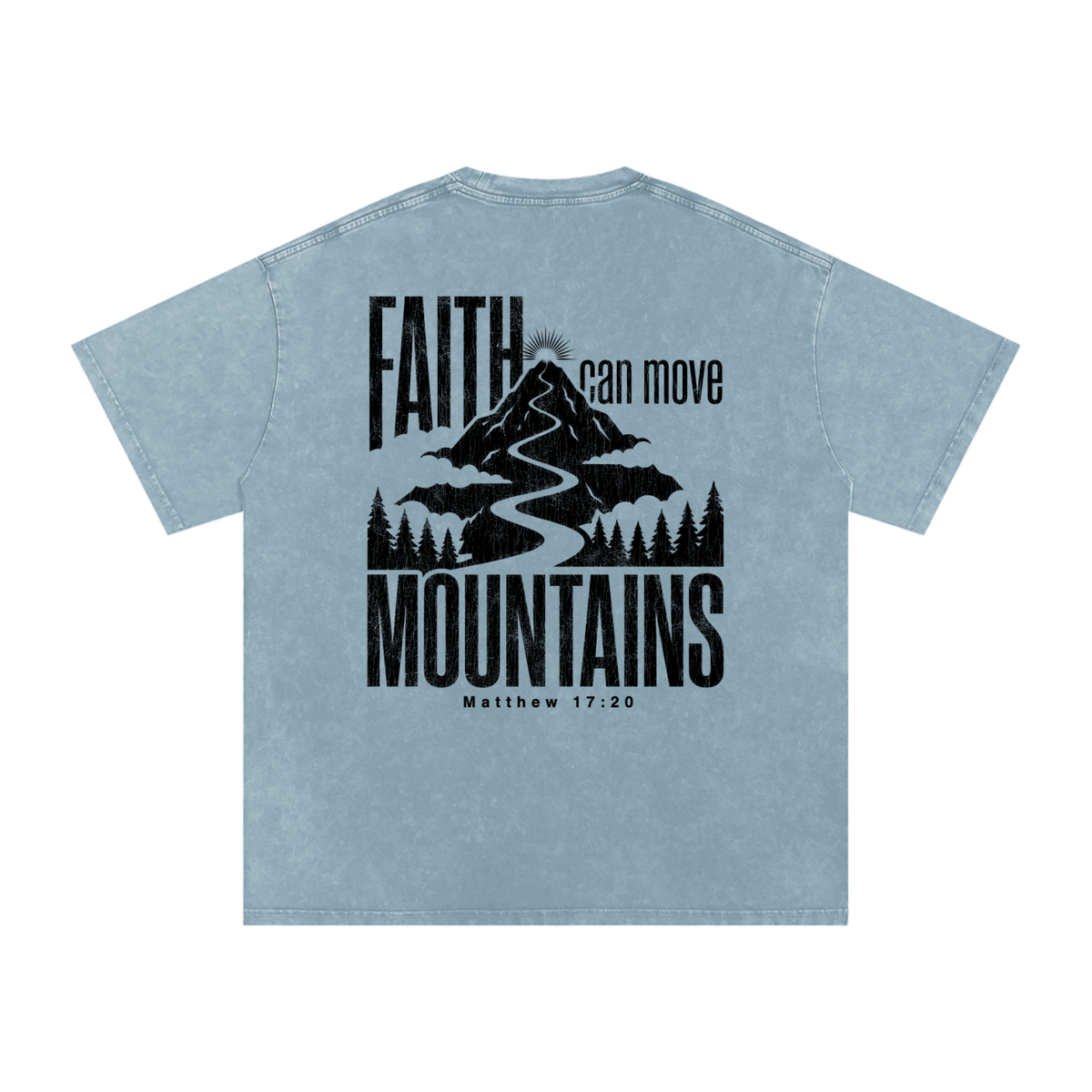 Snow Washed Oversized Cotton T-Shirt