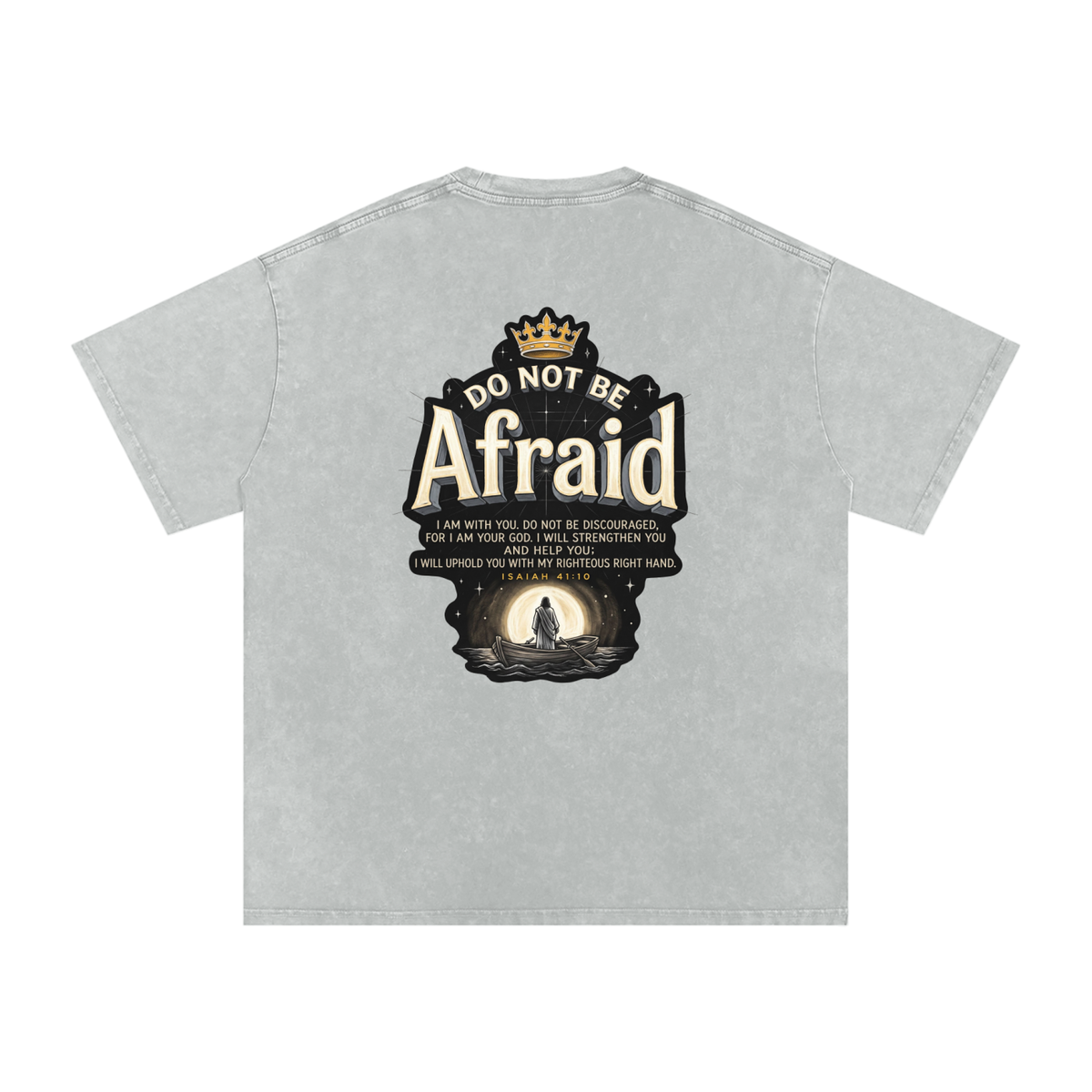 Afraid Snow Washed Oversized Cotton T-Shirt