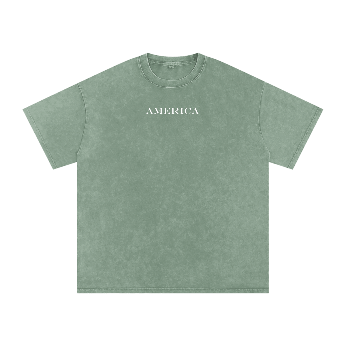America Snow Washed Oversized Cotton T-Shirt