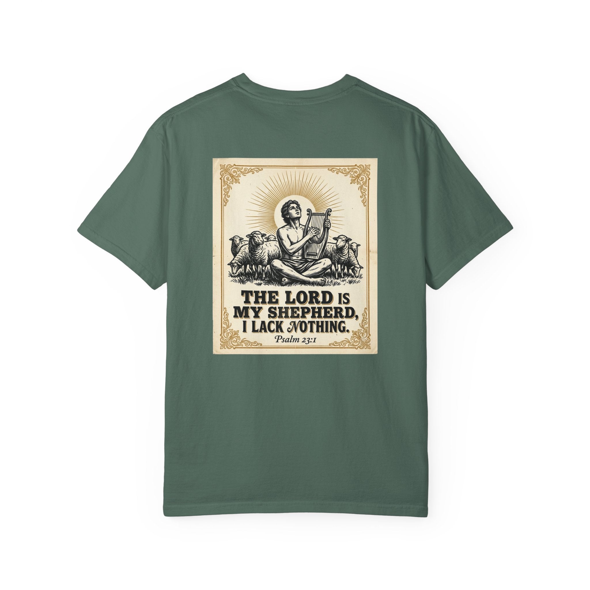 Christian Cross T-Shirt — "The Lord Is My Shepherd" Graphic Tee